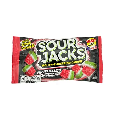 Sour Jacks Watermelon Soft & Chewy Sour Candy 2 oz Bag