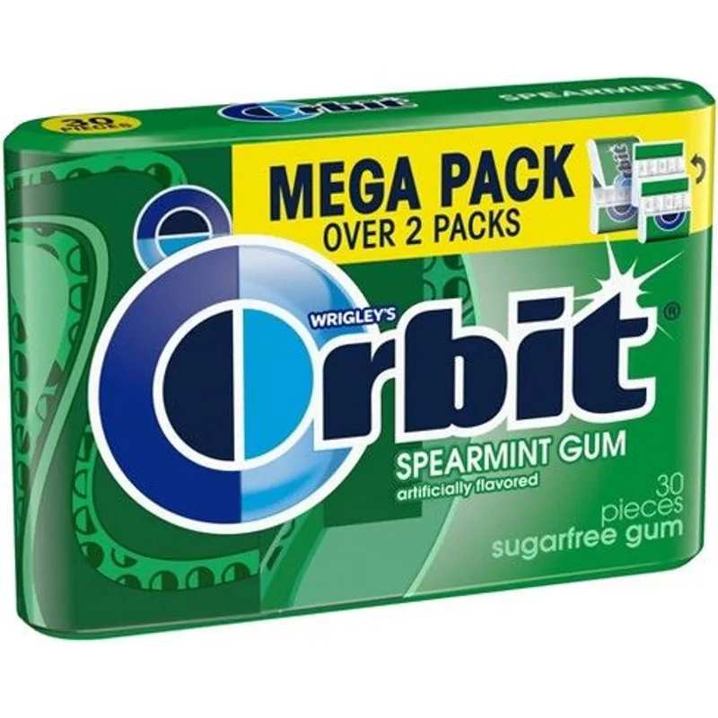 Orbit Mega Sugar Free Spearmint Gum view 1