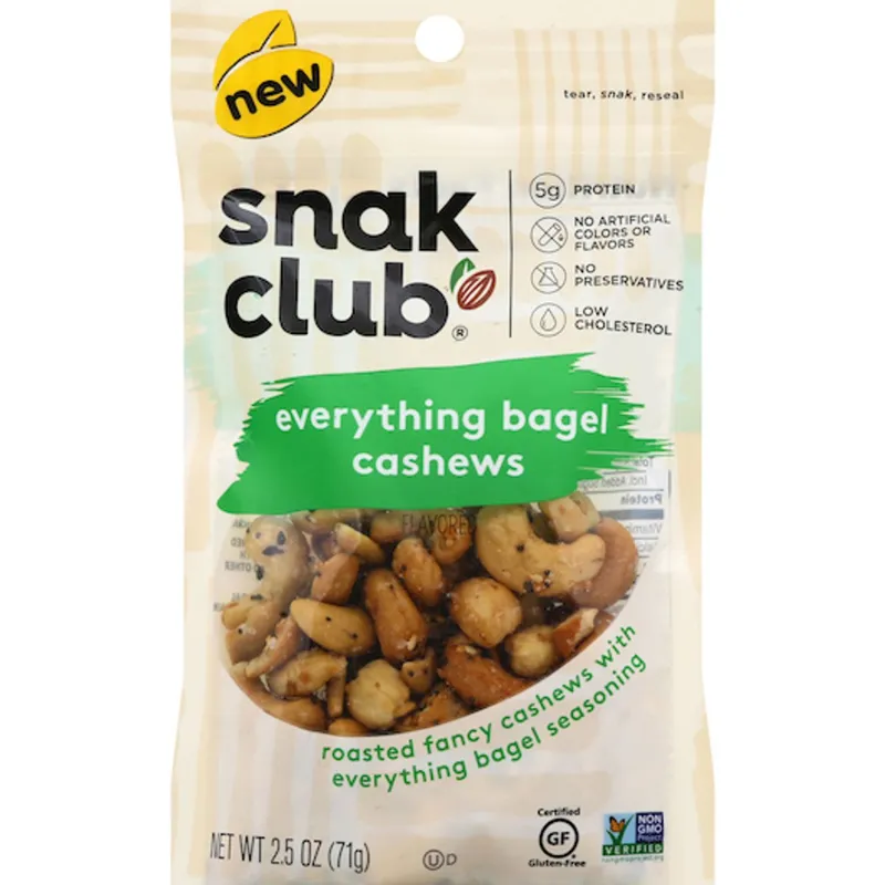 Snak Club Everything Bagel Cashews view 1