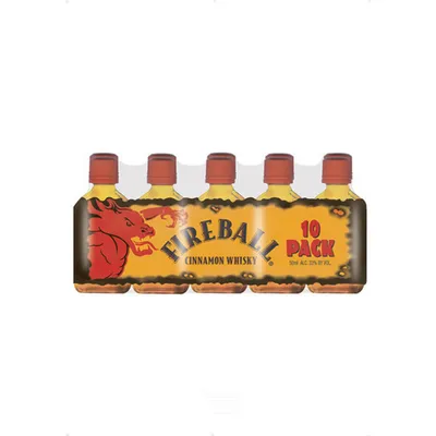Fireball Cinnamon Whisky 10 Pack 50mL Bottles