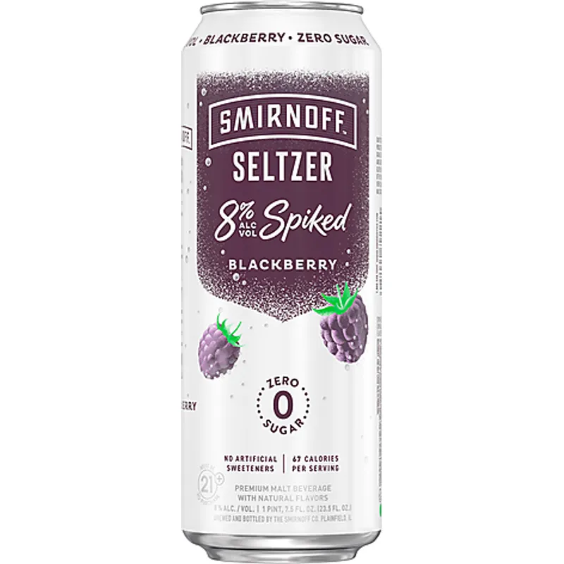 Smirnoff Zero Sugar Blackberry Spiked Hard Seltzer view 1