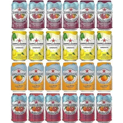 S.Pellegrino Sparkling Beverages Variety Pack 24 Pack 11.15 oz Cans