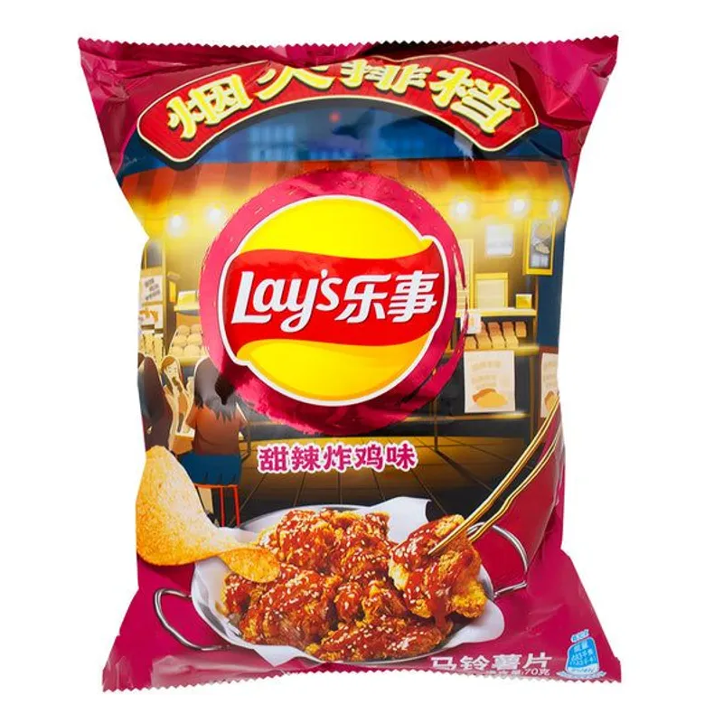 Lay's Sweet and Spicy Fried Chicken Flavor Chips view 1
