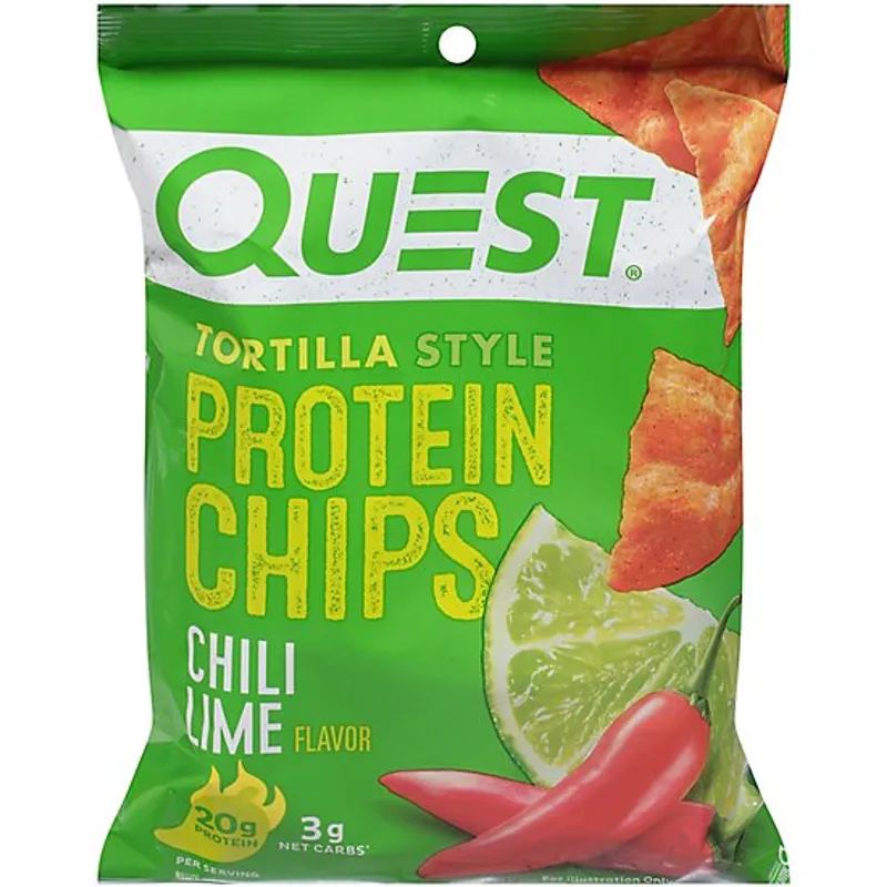 Quest Tortilla Style Protein Chips Chili Lime view 1