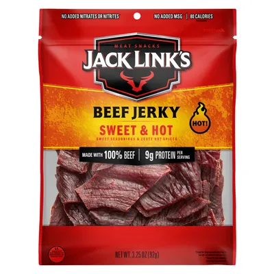 Jack Link's Sweet & Hot Beef Jerky 3.25 oz Bag