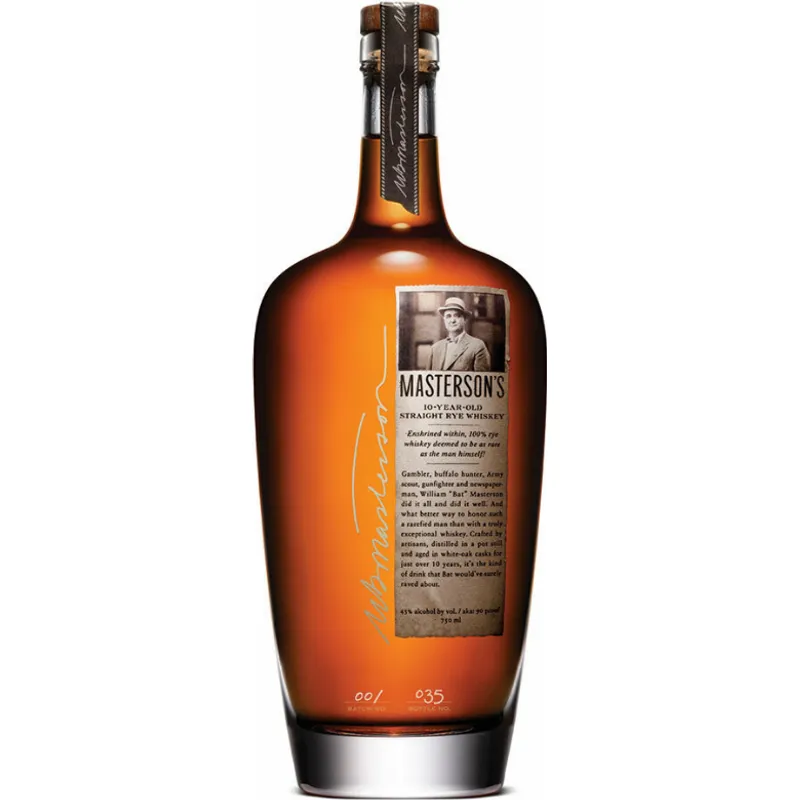 Mastersons 10 Year Straight Rye Whiskey view 1