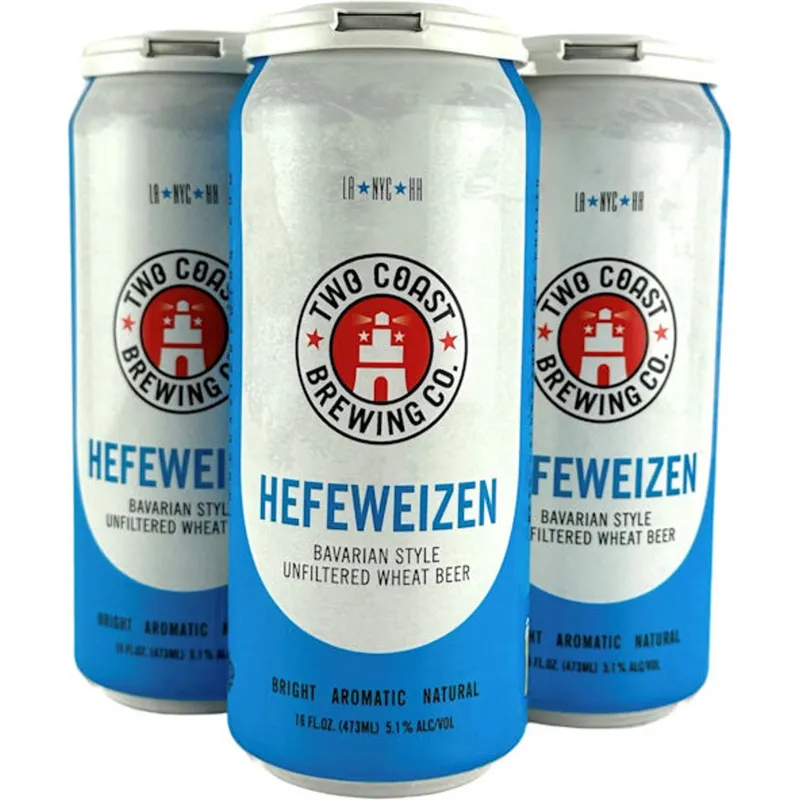 Two Coast Brewing Hefeweizen Unfiltered Wheat Beer view 1