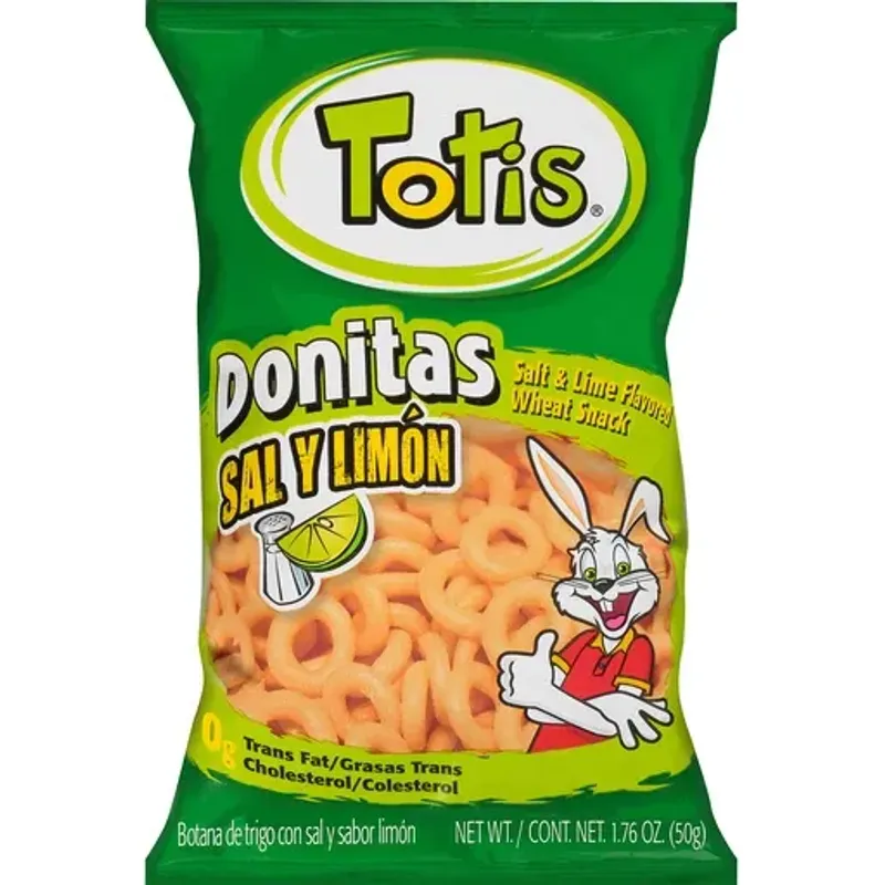 Totis Donitas Salt & Lime Flavored Wheat Snack view 1