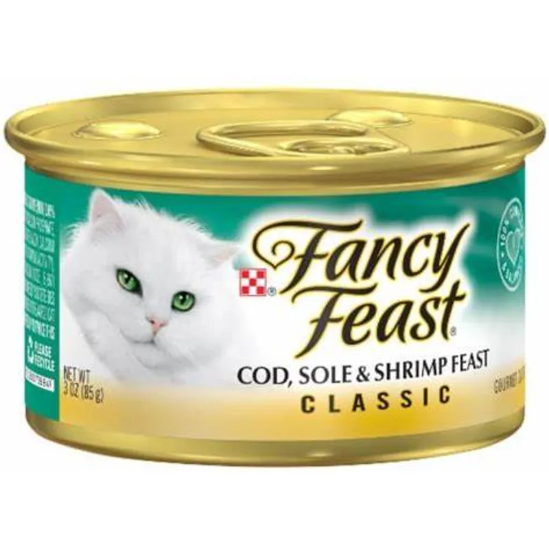 Fancy Feast Classic Pate Cod Sole & Shrimp Gourmet Wet Cat Food view 1