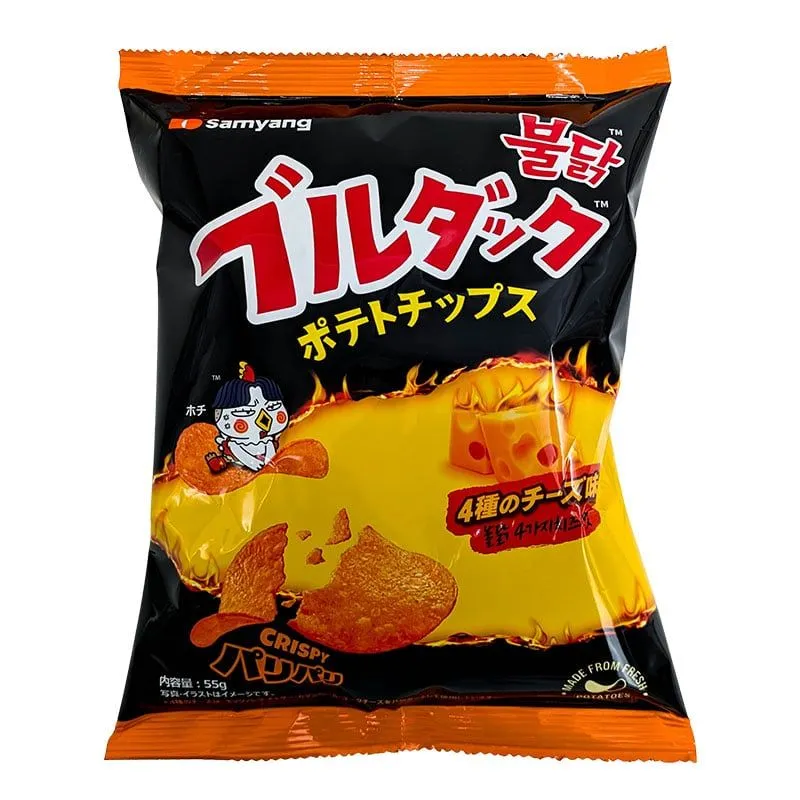 Samyang Buldak Quattro Cheese Potato Chips view 1