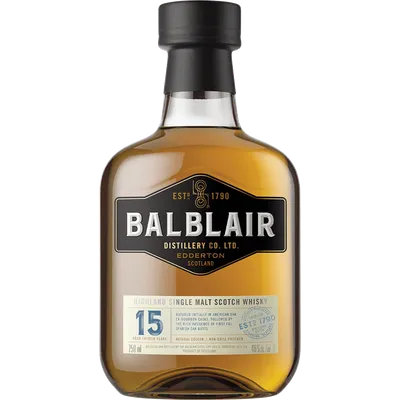 Balblair 15 Year Old Highland Single Malt Scotch Whisky 750mL Bottle