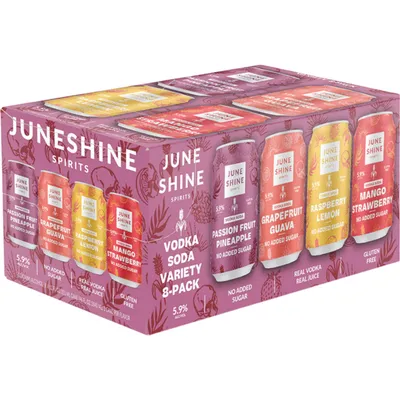 JuneShine Vodka Soda Variety Pack 8 Pack 12 oz Cans
