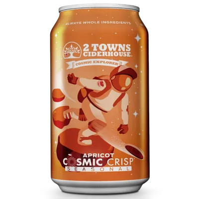 2 Towns Ciderhouse Apricot Cosmic Crisp Seasonal Hard Cider 12oz Can