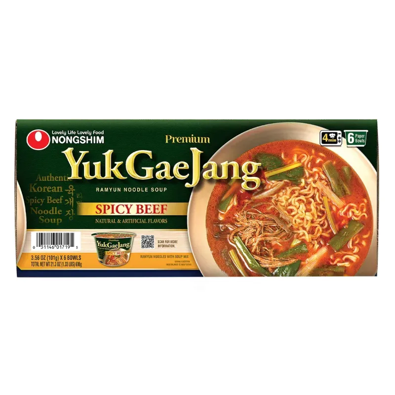Nongshim Yukgaejang Spicy Beef Ramen Noodle Soup view 1