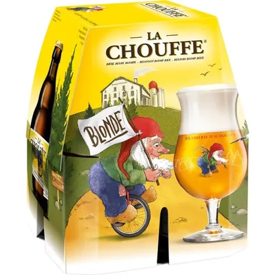 La Chouffe Blonde Ale 4 Pack 11.2 oz Bottles