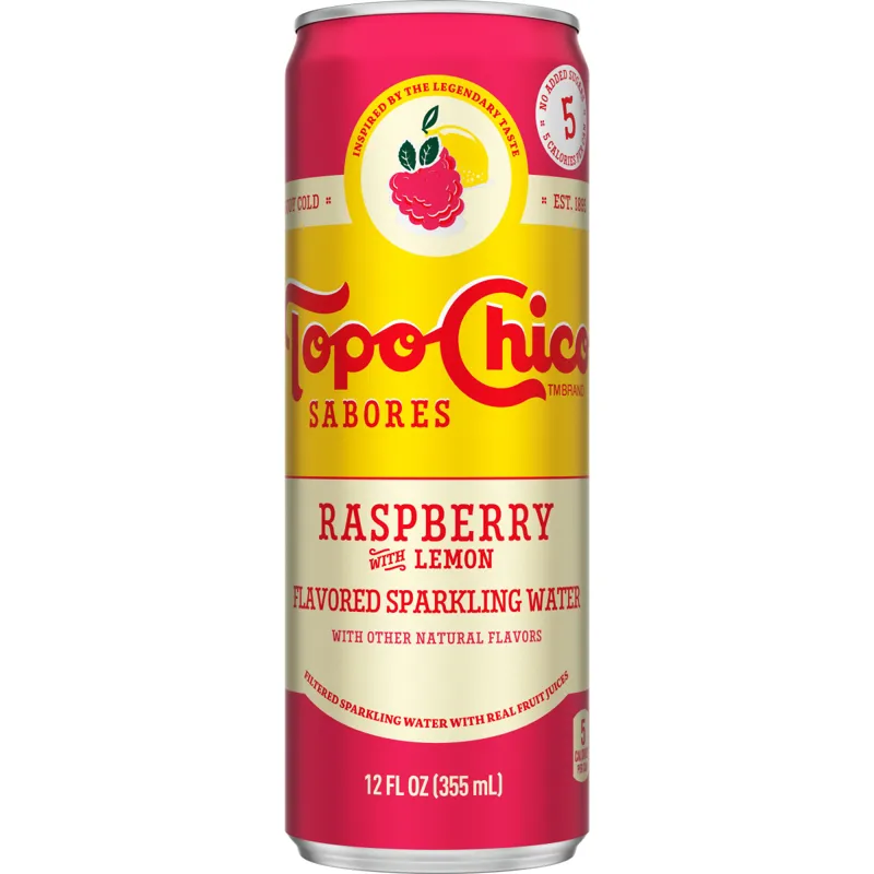 Topo Chico Sabores Raspberry with Lemon Flavored Sparkling Water view 1