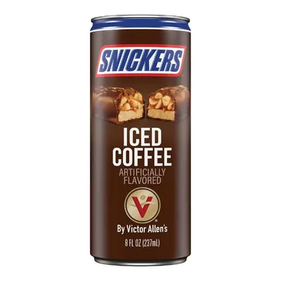 Victor Allen's Snickers Iced Coffee Latte 8 oz Can
