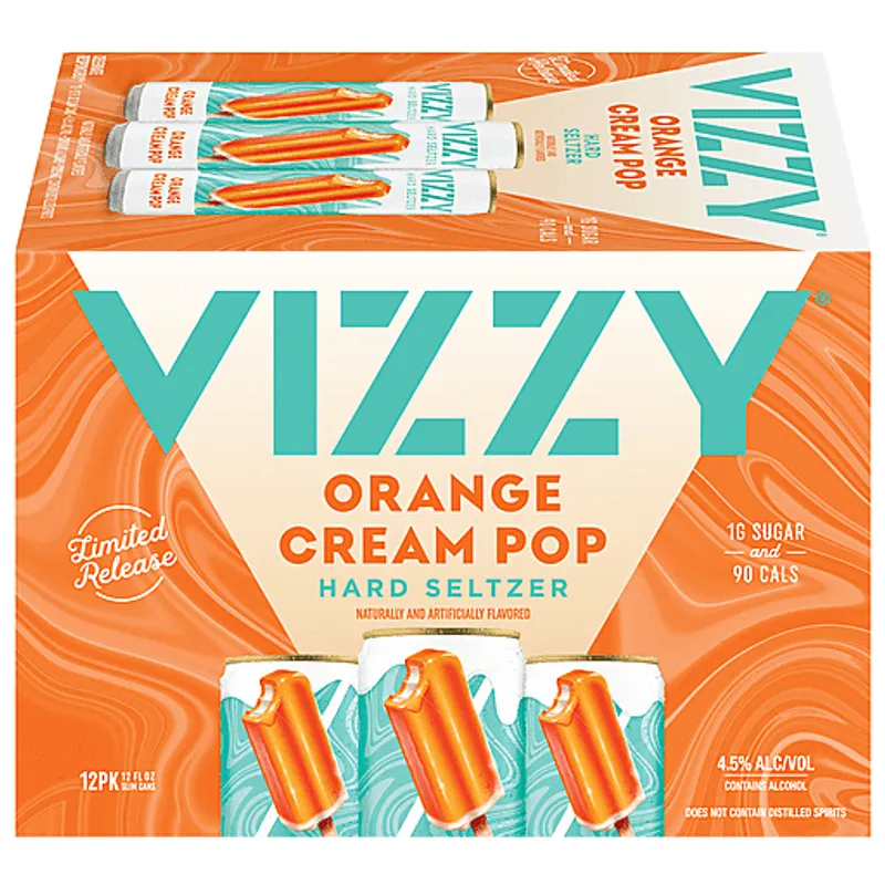 Vizzy Orange Cream Pop Hard Seltzer view 1