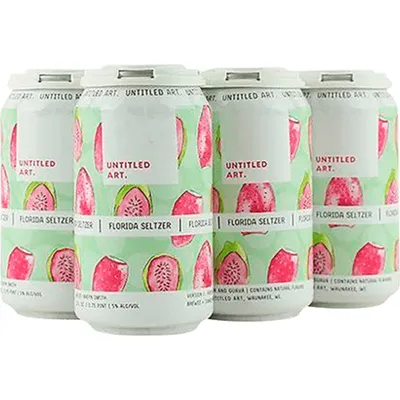 Untitled Art Florida Seltzer Prickly Pear Guava 6 Pack 12 oz Cans  5% ABV