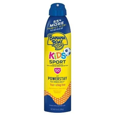 Banana Boat Kids Sport Sunscreen SPF 50 Spray 9.5 oz Bottle