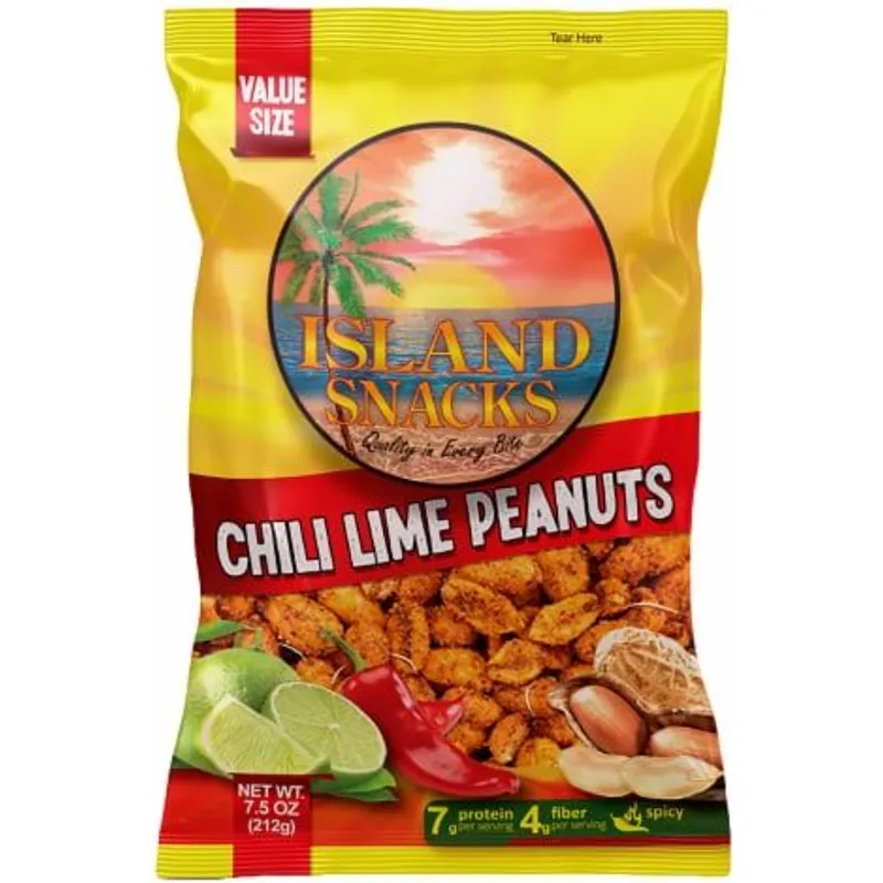 Island Snack Chile Lime Peanuts Bag view 1