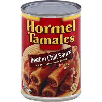 Hormel Beef In Chili Sauce Tamales 15oz Can