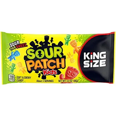 Sour Patch Kids King Size Soft & Chewy Candy 3.4oz Pouch