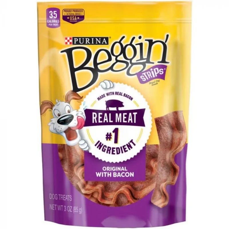 Purina Beggin' Strips Bacon Flavor Dog Treats Bag view 1