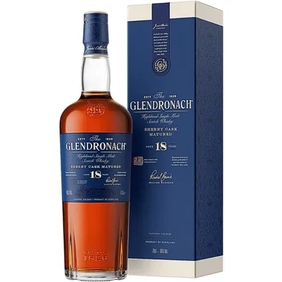 Glendronach Highland Single Malt Scotch Whisky 18 Year 750ml