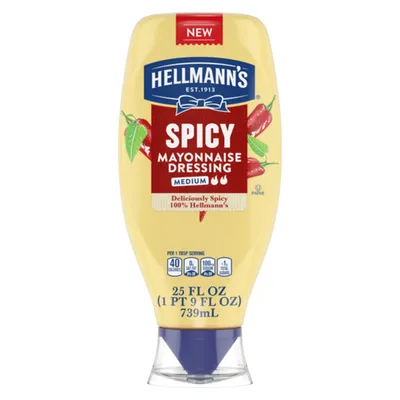 Hellmann's Spicy Mayonnaise 25 oz Bottle