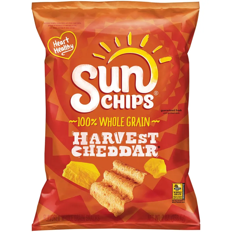 SunChips Harvest Cheddar Flavored Whole Grain Snacks view 1