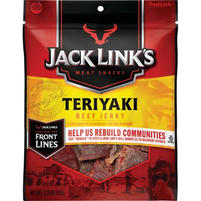Jack Link's Meat Snacks Beef Jerky Teriyaki 3.25 oz Box
