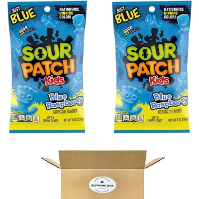 Sour Patch Kids Blue Raspberry Soft & Chewy Candy 8 Oz. Bag