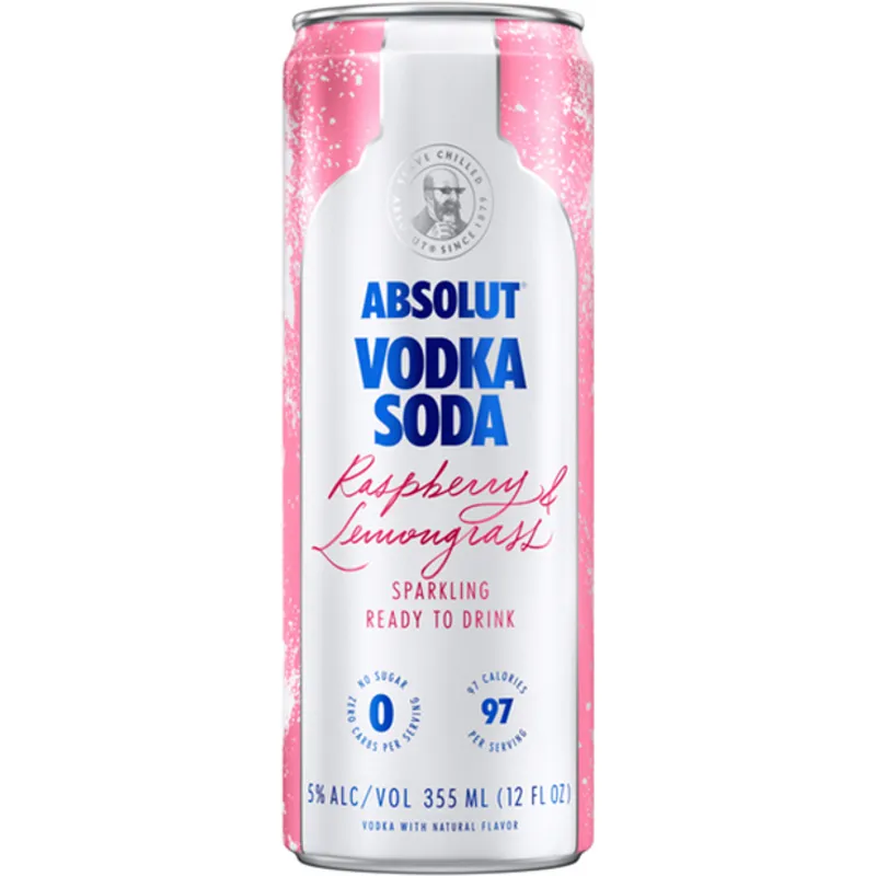 Absolut Vodka Soda Raspberry & Lemongrass view 1