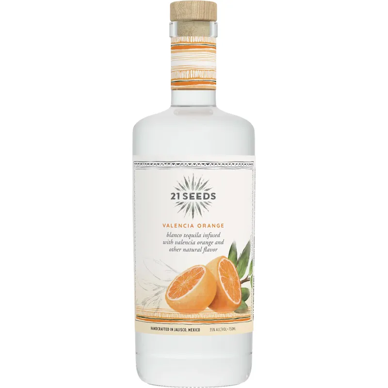 21 Seeds Valencia Orange Blanco Tequila view 1