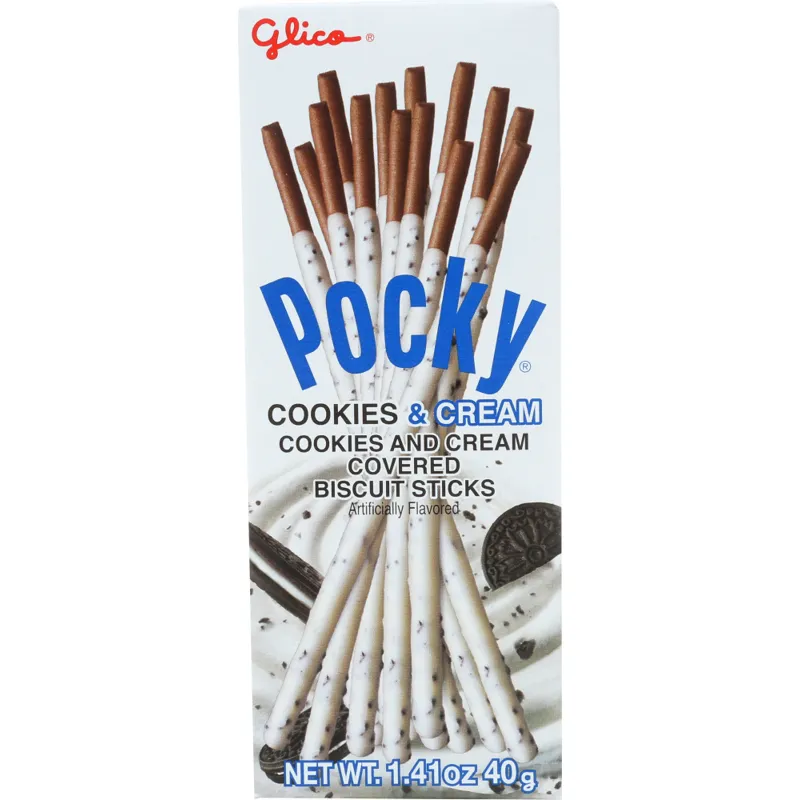 Glico Pocky Cookies & Cream Covered Biscuit Sticks view 1