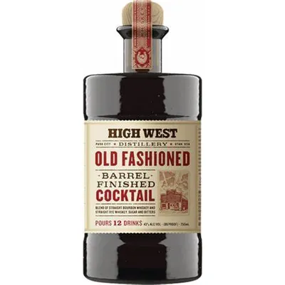 High West Old Fashioned Barrel Finished Ready Made Cocktail Whiskey 750ml Bottle