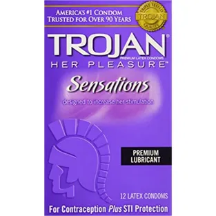 Trojan Her Pleasure Sensations Lubricated Condoms