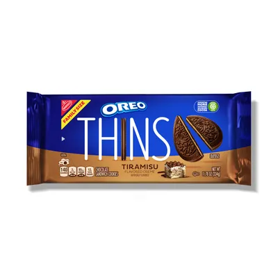 OREO Thins Tiramisu Creme Chocolate Sandwich Cookies 11.78 oz