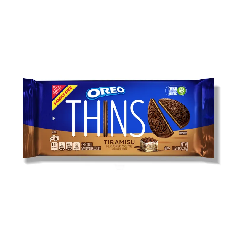 OREO Thins Tiramisu Creme Chocolate Sandwich Cookies view 1