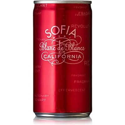 Sofia Blanc de Blancs Red Wine Blend Sparkling Wine Aluminium Can 187mL