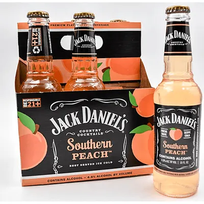 Jack Daniel's Country Cocktails Southern Peach 6x 10oz Bottles