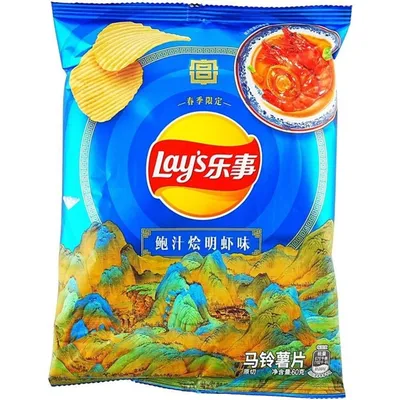 Lay's Potato Chips Shrimp with Abalone Sauce 60g Bag