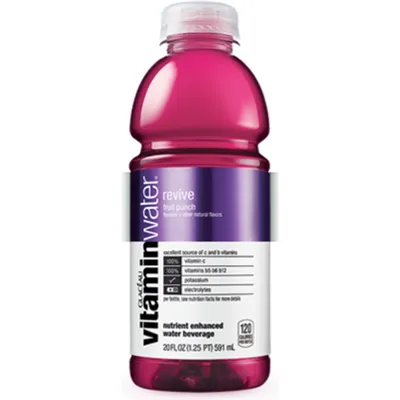 Glaceau Vitamin Water Nutrient Enhanced Water Beverage Revive - Fruit Punch 20 oz Bottle