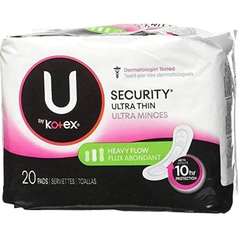 U by Kotex Security Ultra Thin Long Pads Box view 1