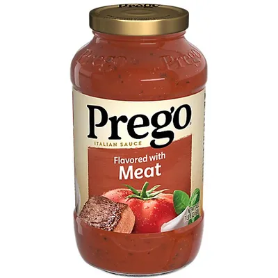 Prego 100% Natural Flavored Italian Sauce with Meat 24oz Jar