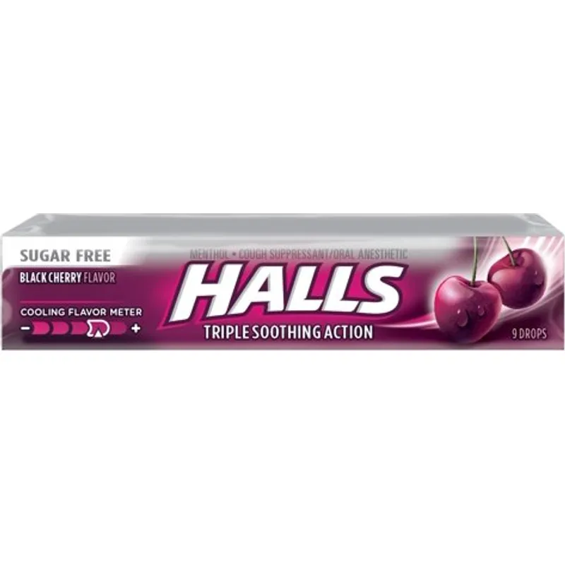 Halls Black Cherry Candy view 1
