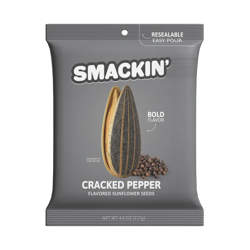 Smackin Sunflower Seeds Cracked Pepper view 1