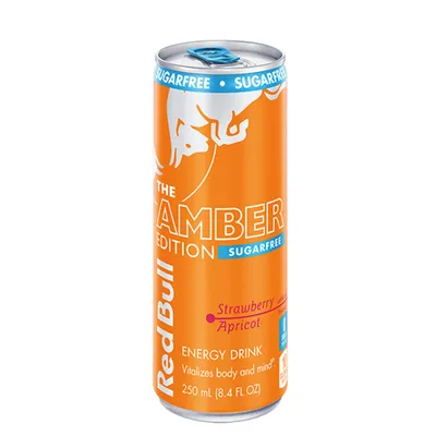 Red Bull Amber Edition Sugar Free Strawberry Apricot 8.4 oz Can