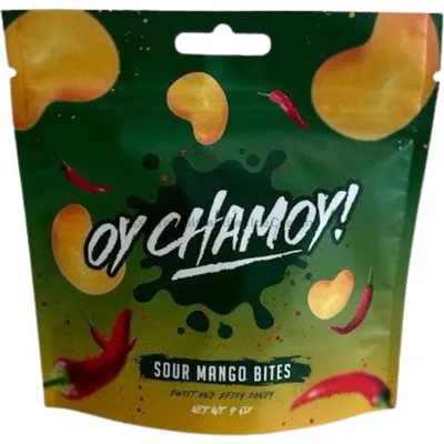 Oy Chamoy! Chamoy Covered Sour Mango Bites 4 Oz